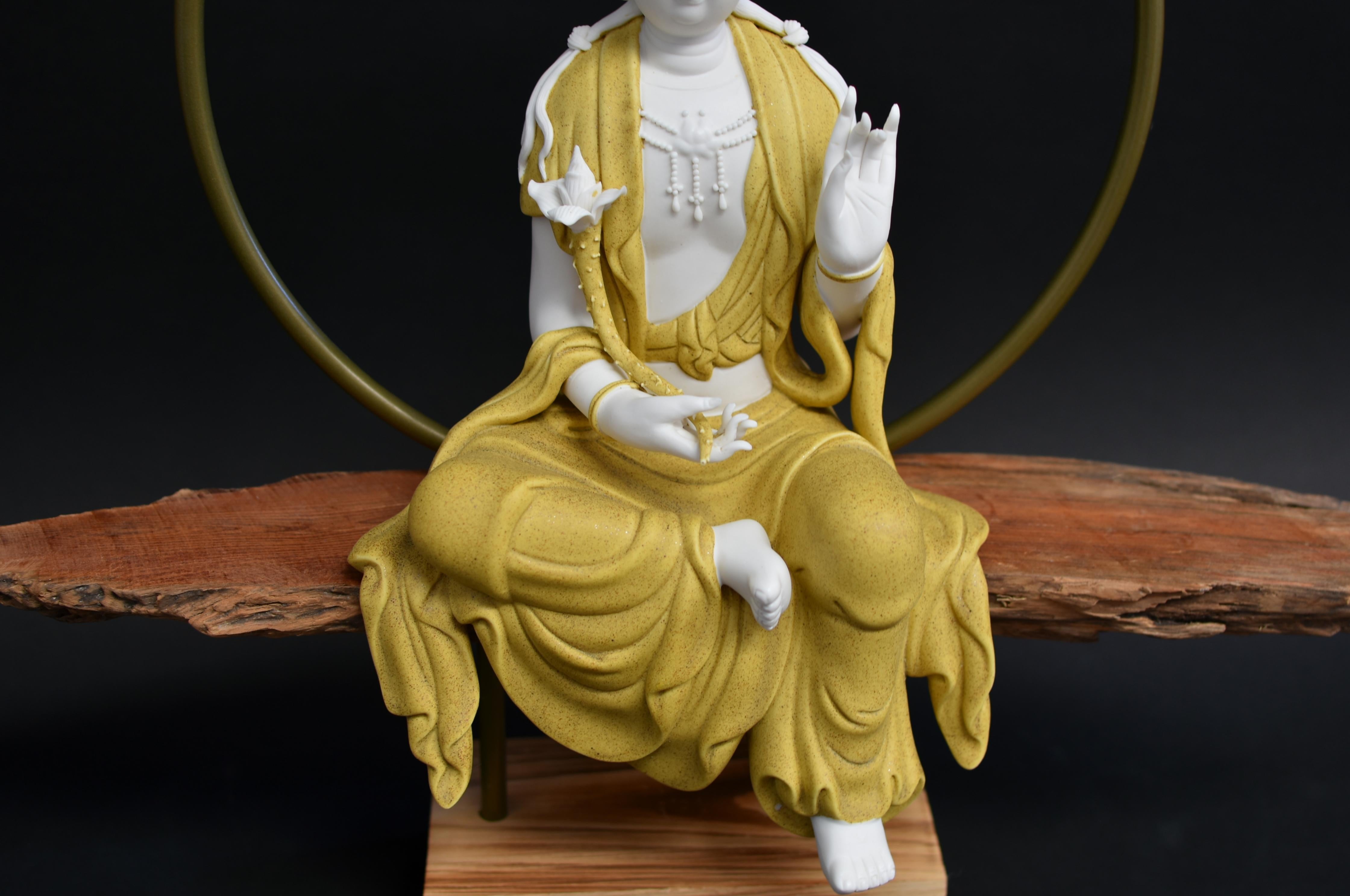 Fine Guan Yin Reverse Incense Burner Blanc De Chine De Hua Porcelain Set of 8 en venta 7