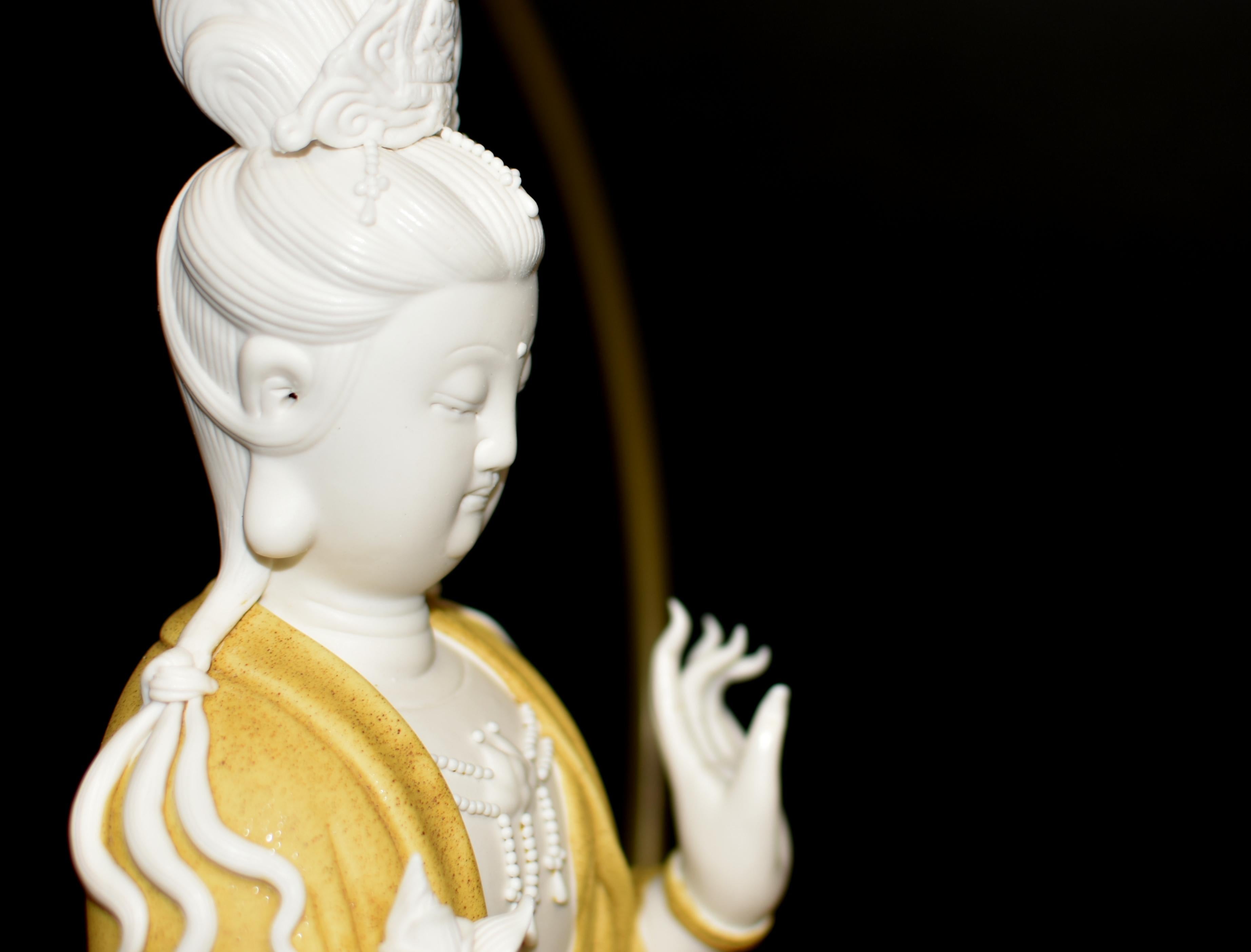 Fine Guan Yin Reverse Incense Burner Blanc De Chine De Hua Porcelain Set of 8 en venta 12