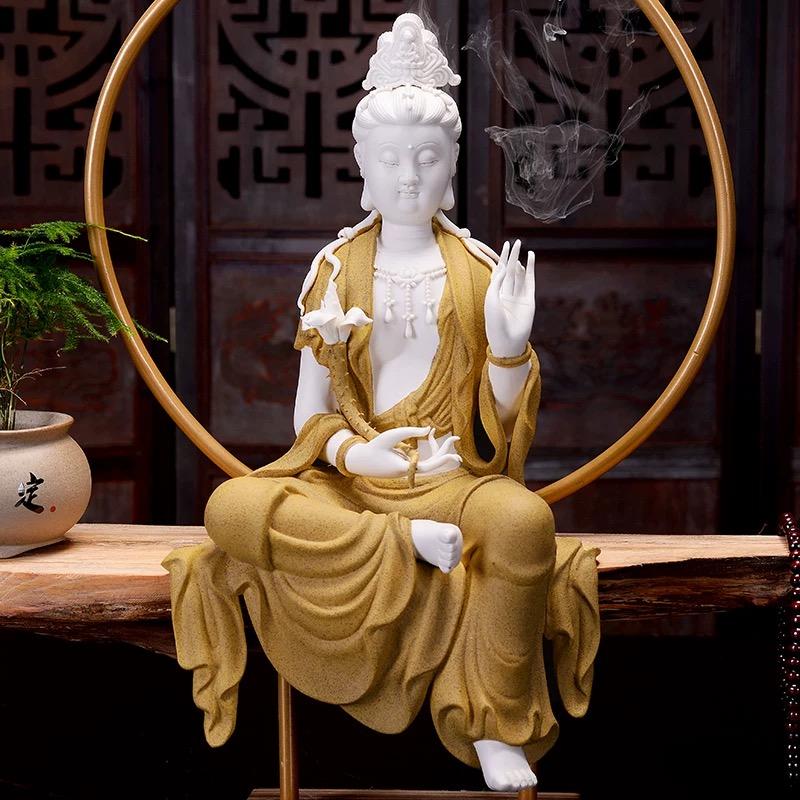Fine Guan Yin Reverse Incense Burner Blanc De Chine De Hua Porcelain Set of 8 en Excelente estado para la venta en Somis, CA