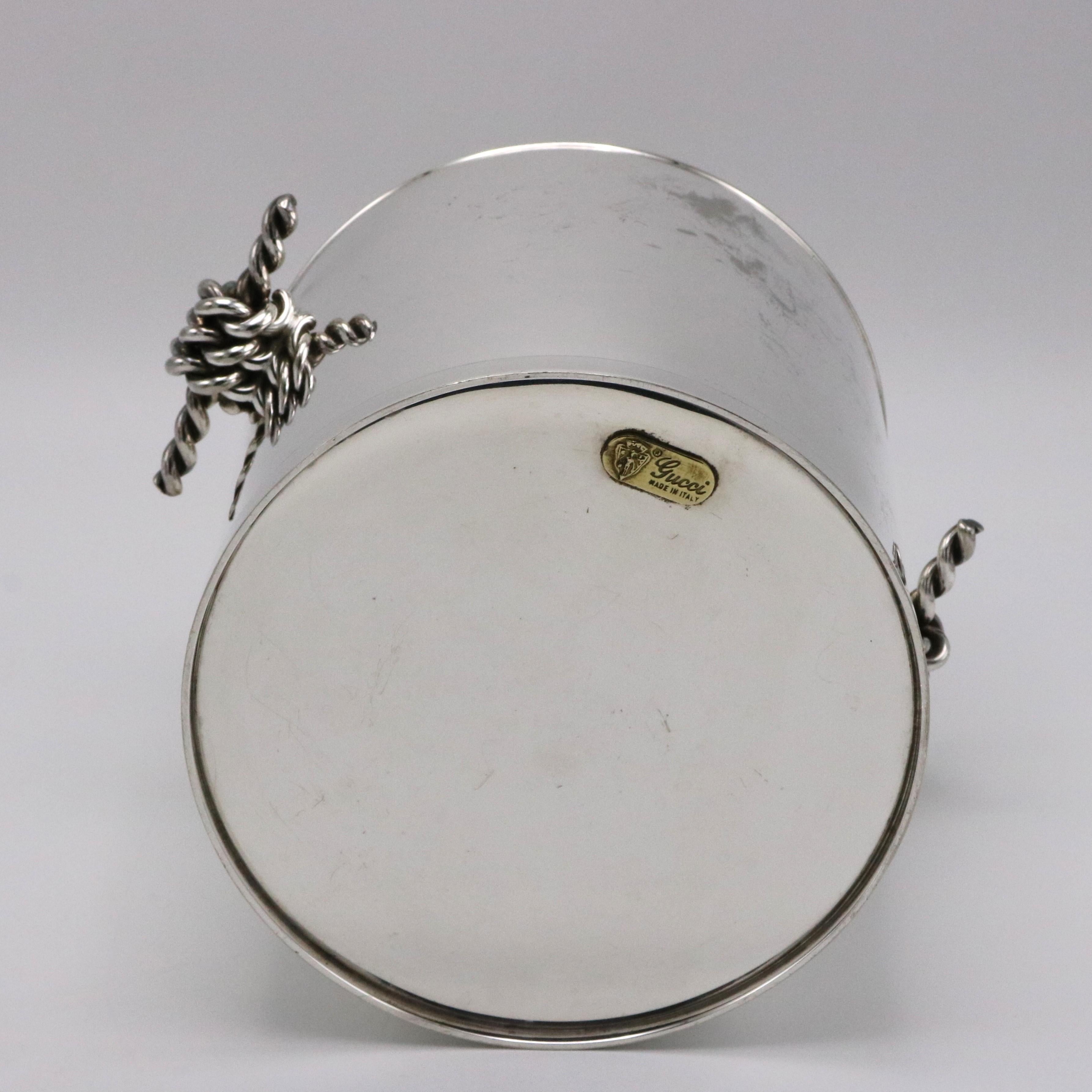 Fine Gucci Ice Bucket In Good Condition For Sale In New York, NY