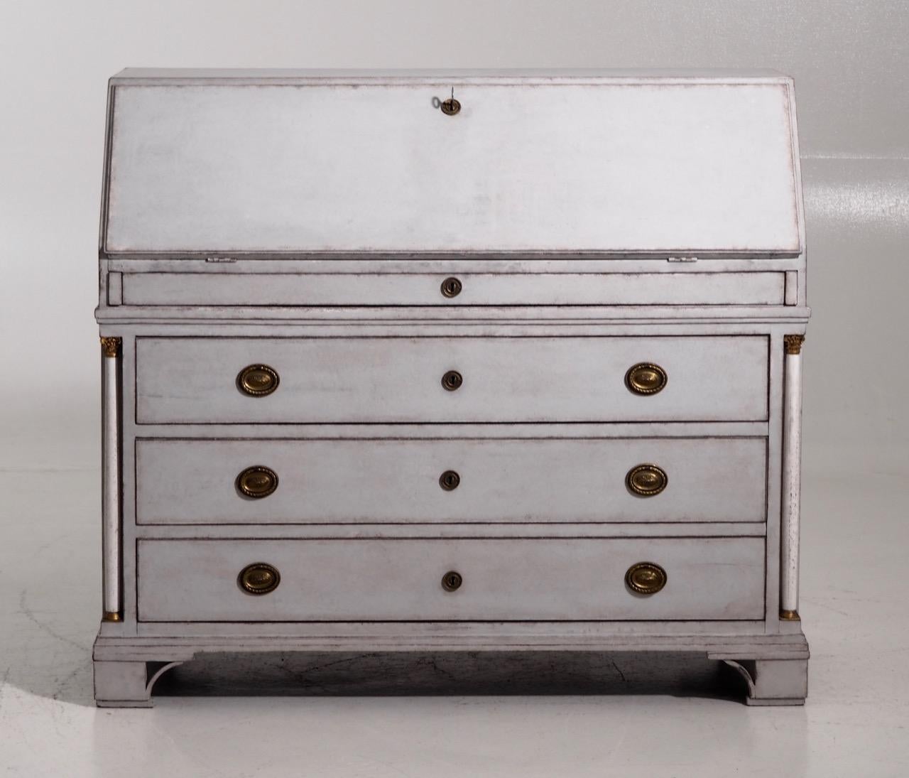 18th Century and Earlier Fine Gustavian Bureau, circa 1790