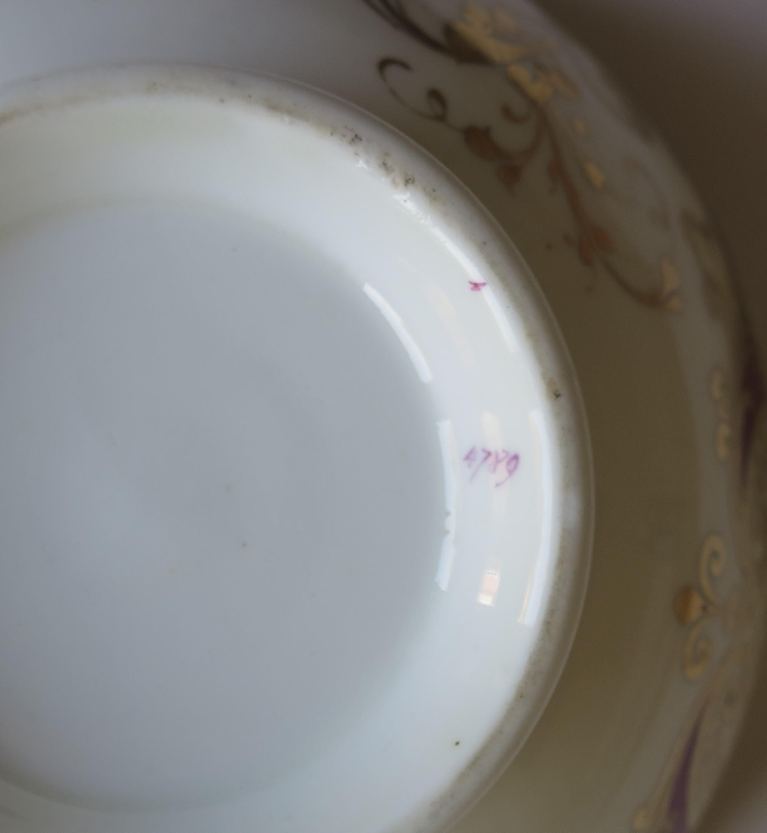 Fine H & R Daniel Porcelain Slop Bowl in Recorded Pattern 4789, circa 1830 8