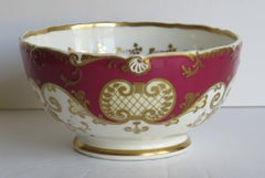 Fine H & R Daniel Porcelain Slop Bowl in Recorded Pattern 4789, circa 1830