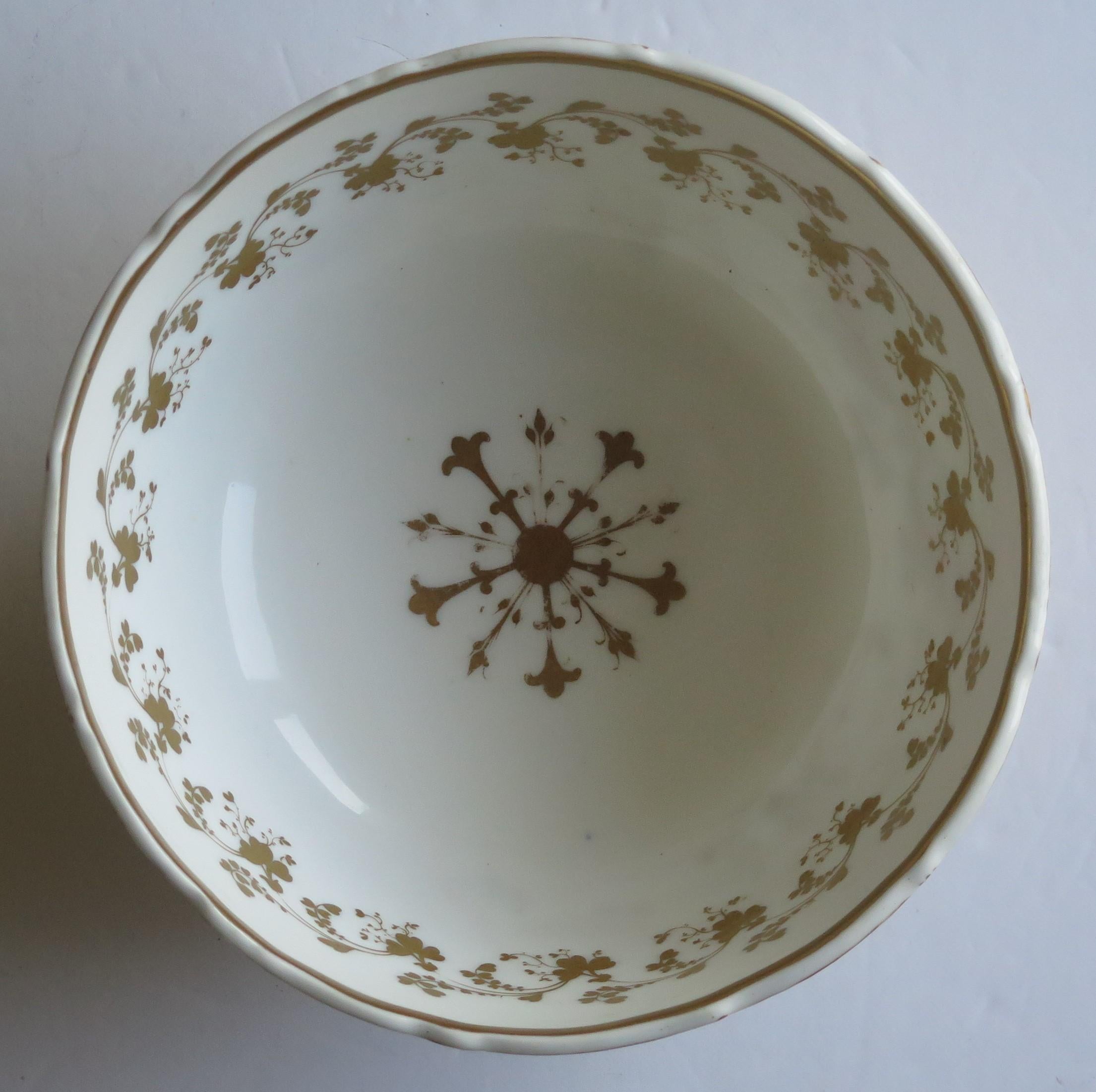 Regency Fine H & R Daniel Porcelain Slop Bowl in Recorded Pattern 4789, circa 1830