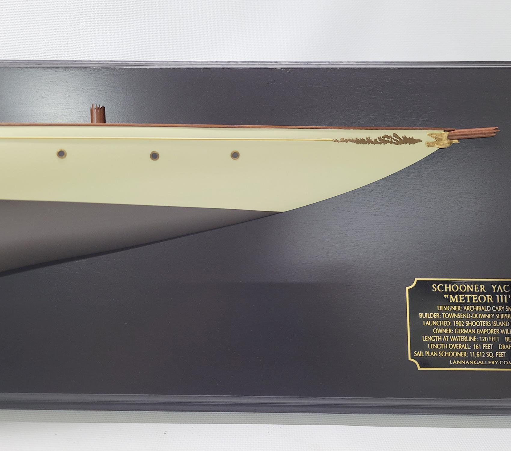 Fine Half Model of the Famous German Schooner Meteor III For Sale 3