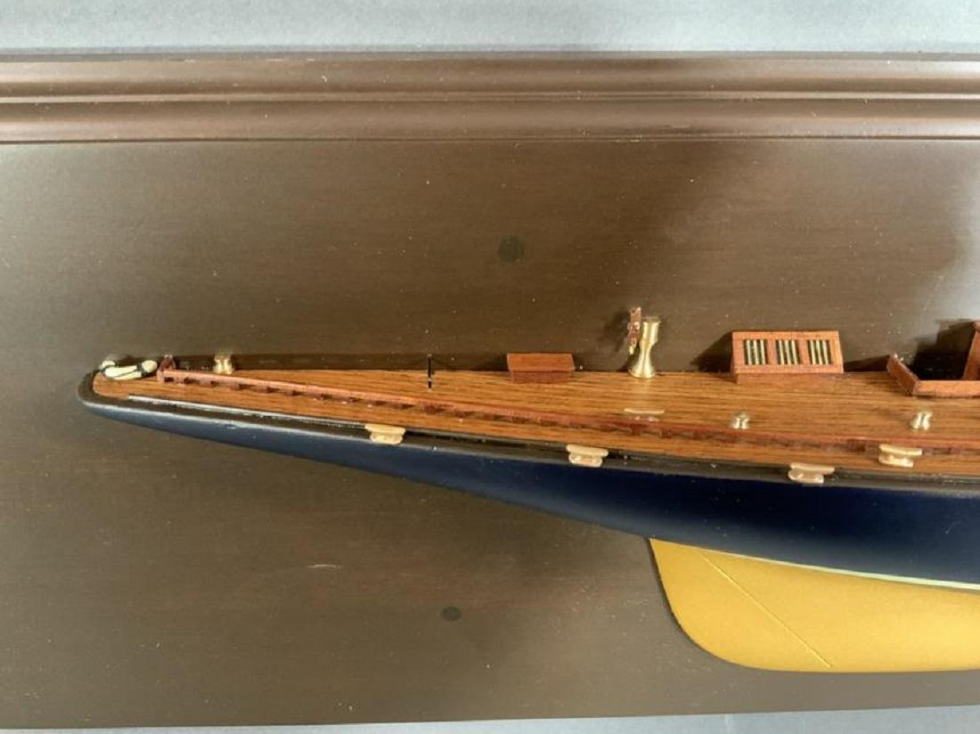 Wood Fine Half Model of Yacht Endeavour For Sale