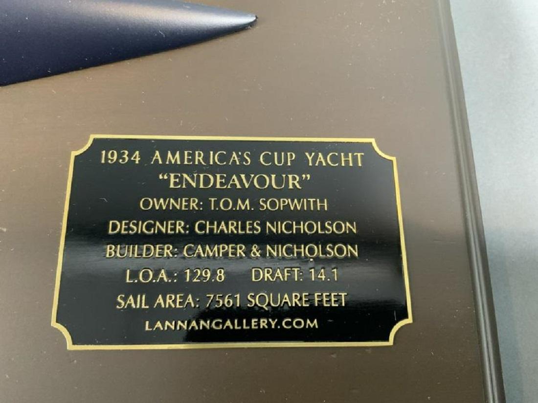 Fine Half Model of Yacht Endeavour For Sale 1