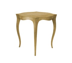 Fine Hammered Brass Round Side Table – Louise Cabriole Leg, Paul Mathieu