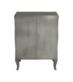 Fine Hammered White Bronze Carved Chest of Drawers – Demi Semainier