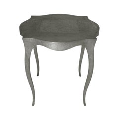 Fine Hammered White Bronze Louise Round Table – Cabriole Leg, Paul Mathieu