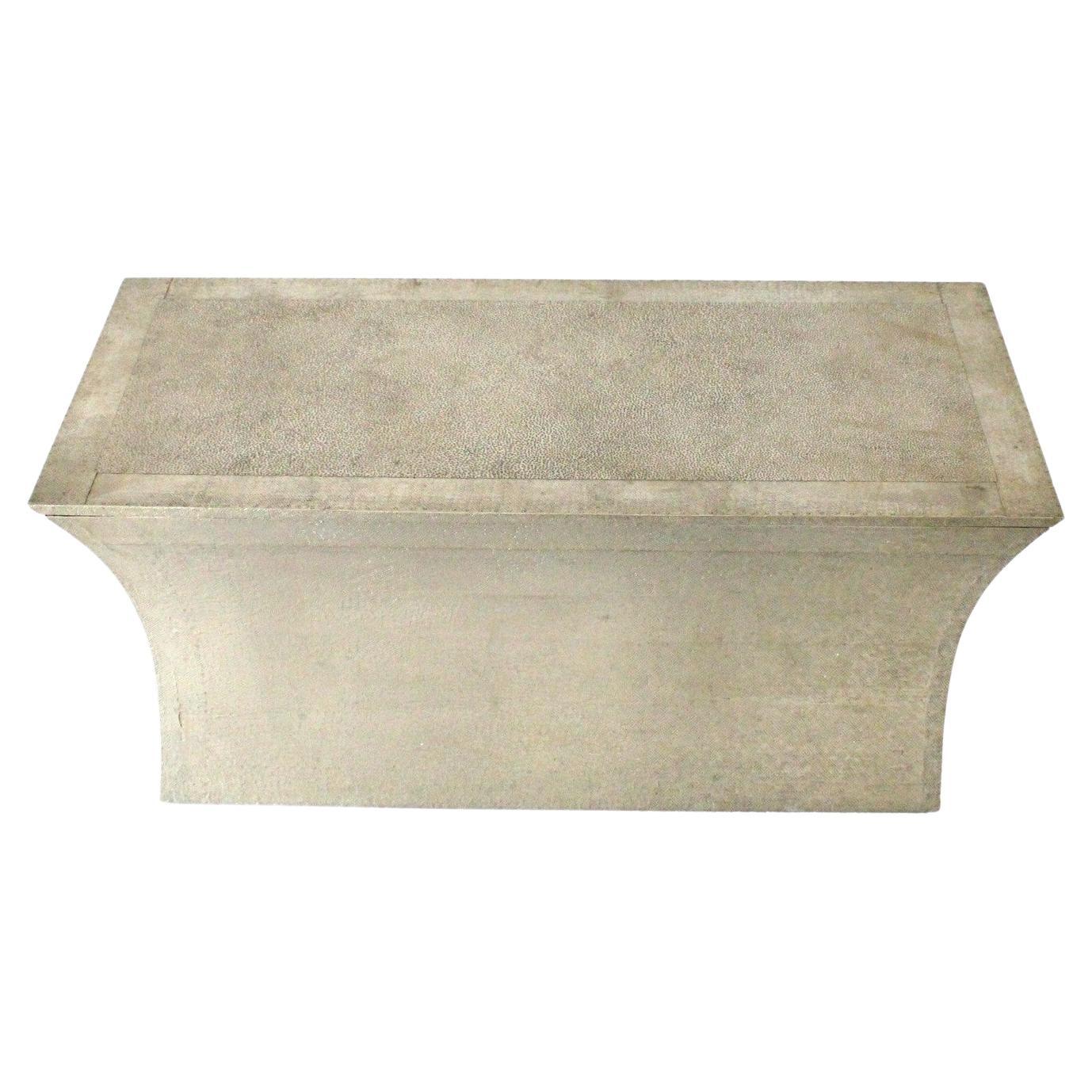 Fine Hammered White Bronze Vaisseau Storage Bench – Paul Mathieu