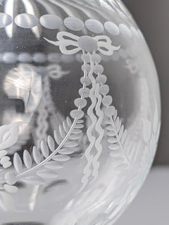 Fine Hand-Carved Crystal Newel Post Finial, Signed
