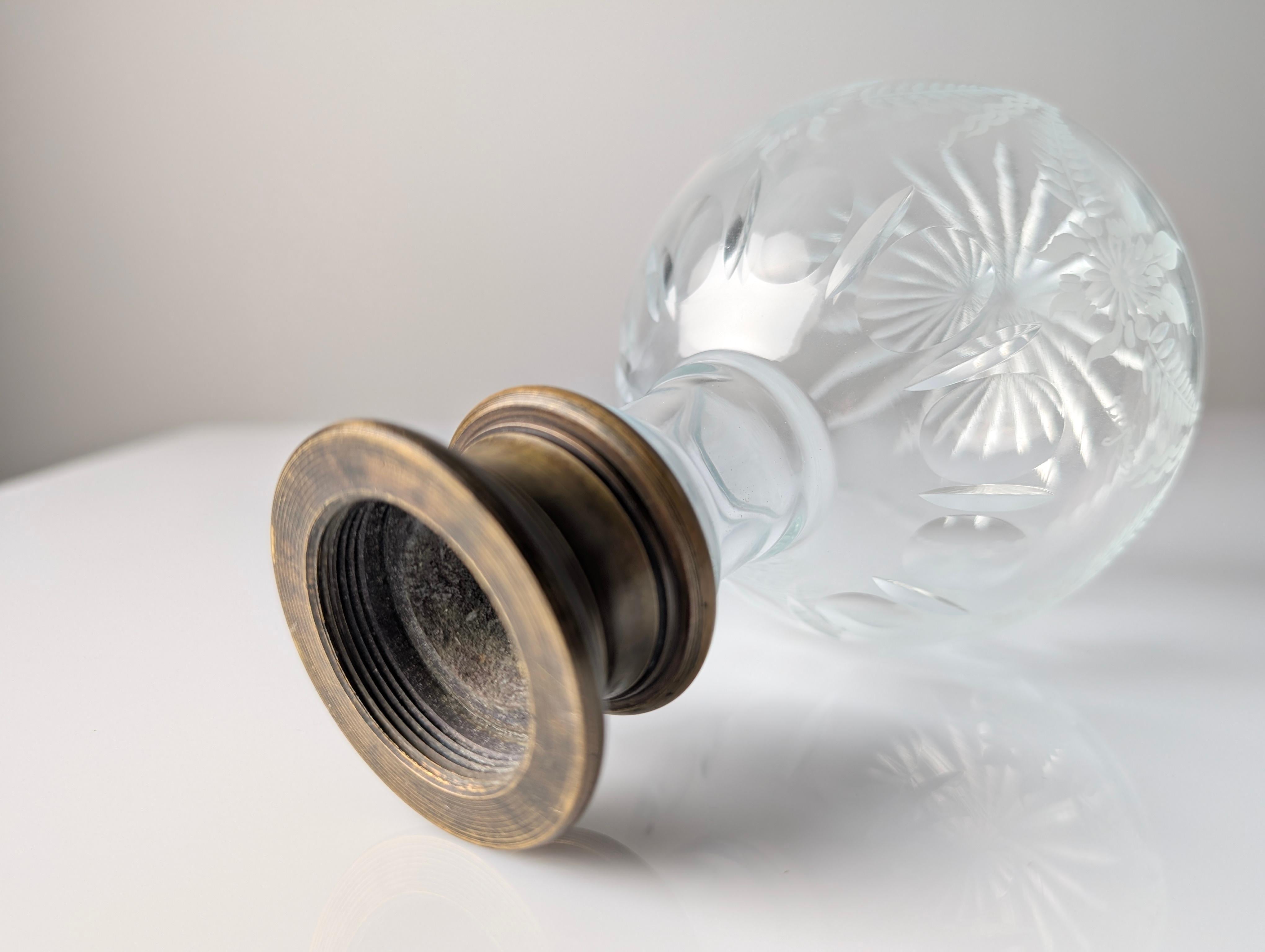20th Century Fine Hand-Carved Crystal Newel Post Finial, Signed