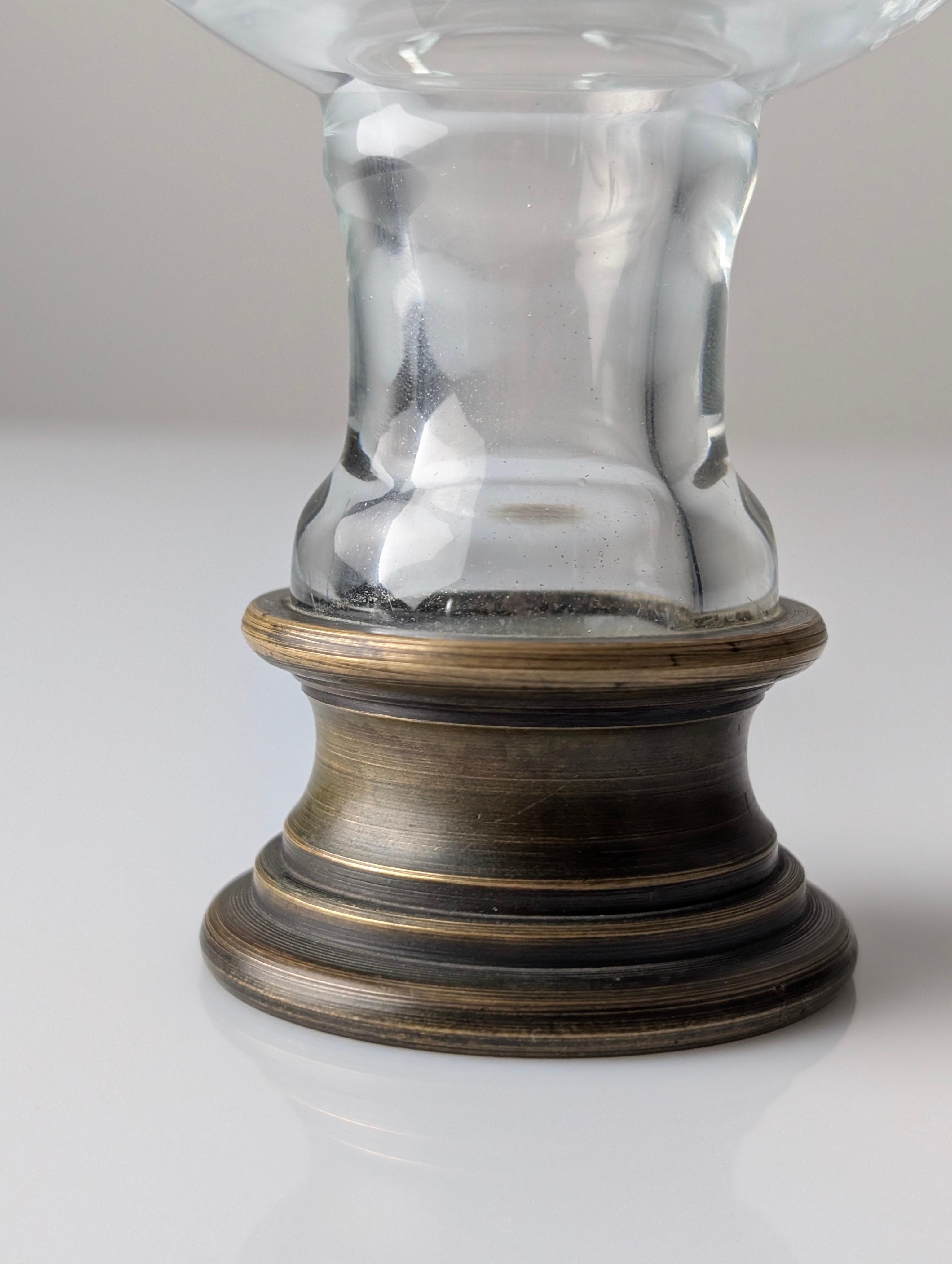 Fine Hand-Carved Crystal Newel Post Finial, Signed 3