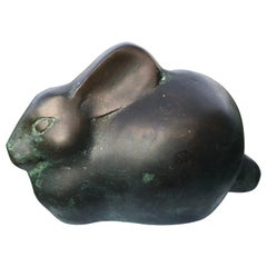Fine Hand Cast "Bronze Rabbit" from Old Japan