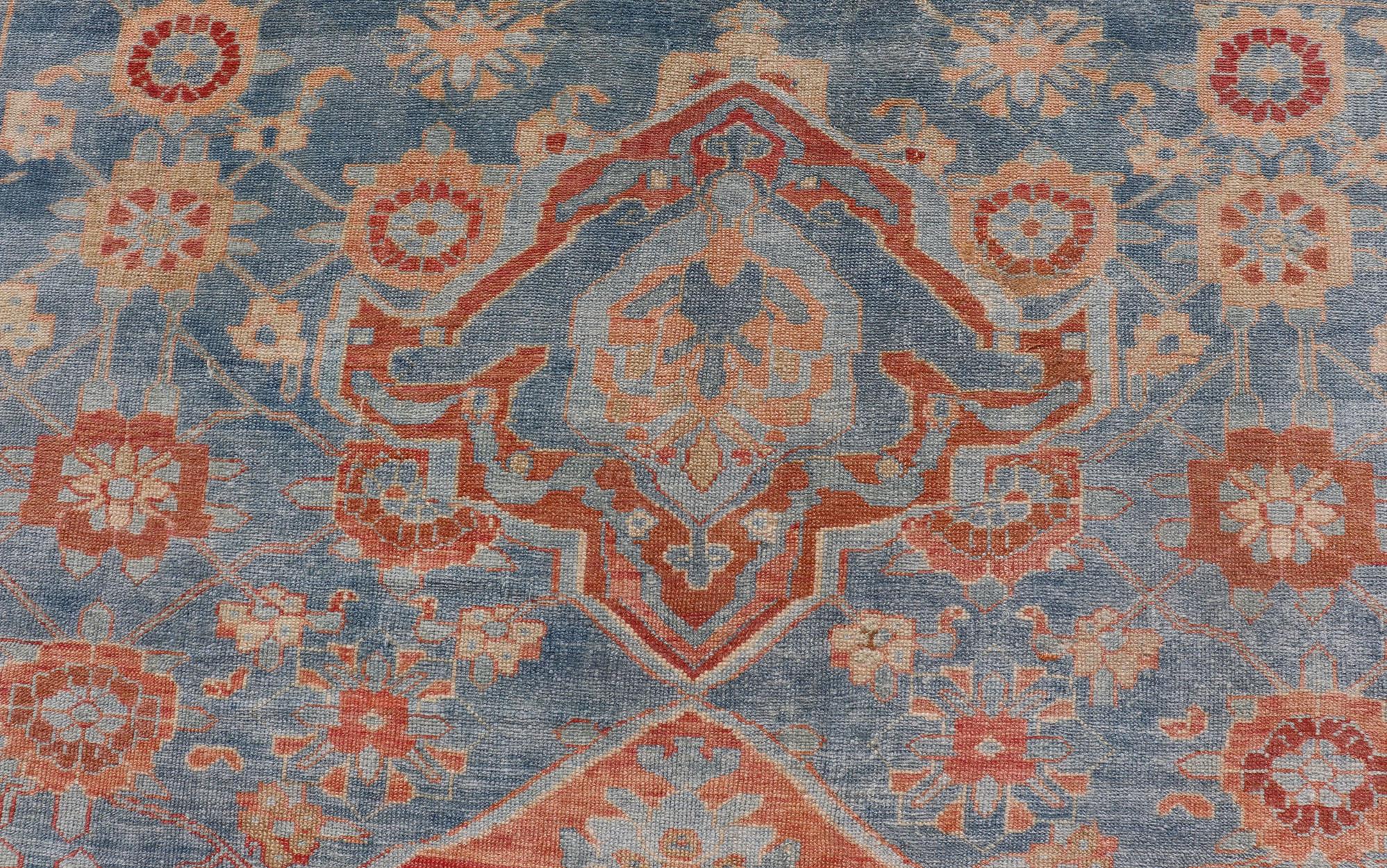 Fine Hand-Knotted Antique Veramin Rug in Wool with Floral Medallion Design For Sale 4