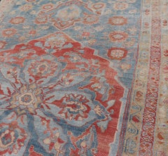 Fine Hand-Knotted Antique Veramin Rug in Wool with Floral Medallion Design