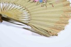 Fine Hand-Painted Silk and Lace Fan, Early 20th Century