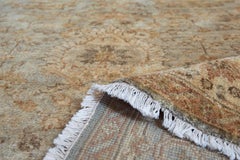 Contemporary Light-Blue Wool Hand-Woven Oushak-Inspired Rug