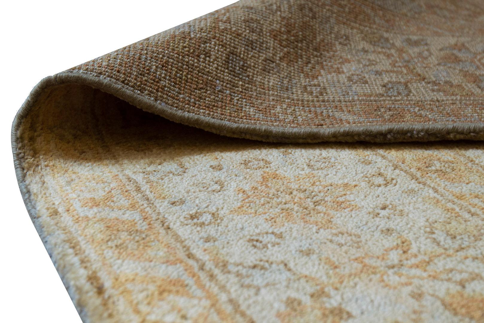 Contemporary Light-Blue Wool Hand-Woven Oushak-Inspired Rug In New Condition For Sale In West Hollywood, CA