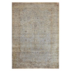Fine Handwoven Wool Floral Oushak-Style Rug