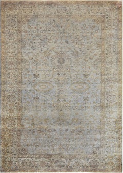 Tapis de style Oushak en laine fine tissée à la main et à motifs floraux