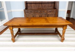 Mesa de comedor de caballete de madera noble