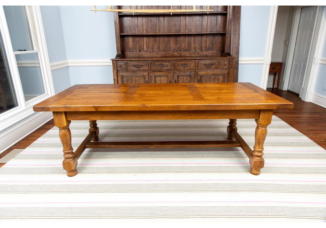 Fine Hardwood Trestle Dining Table  For Sale 2