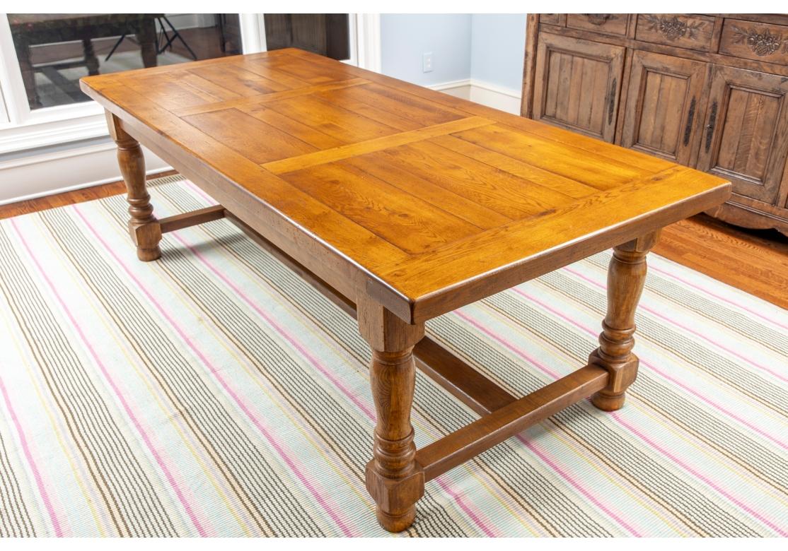 Fine Hardwood Trestle Dining Table  For Sale 4