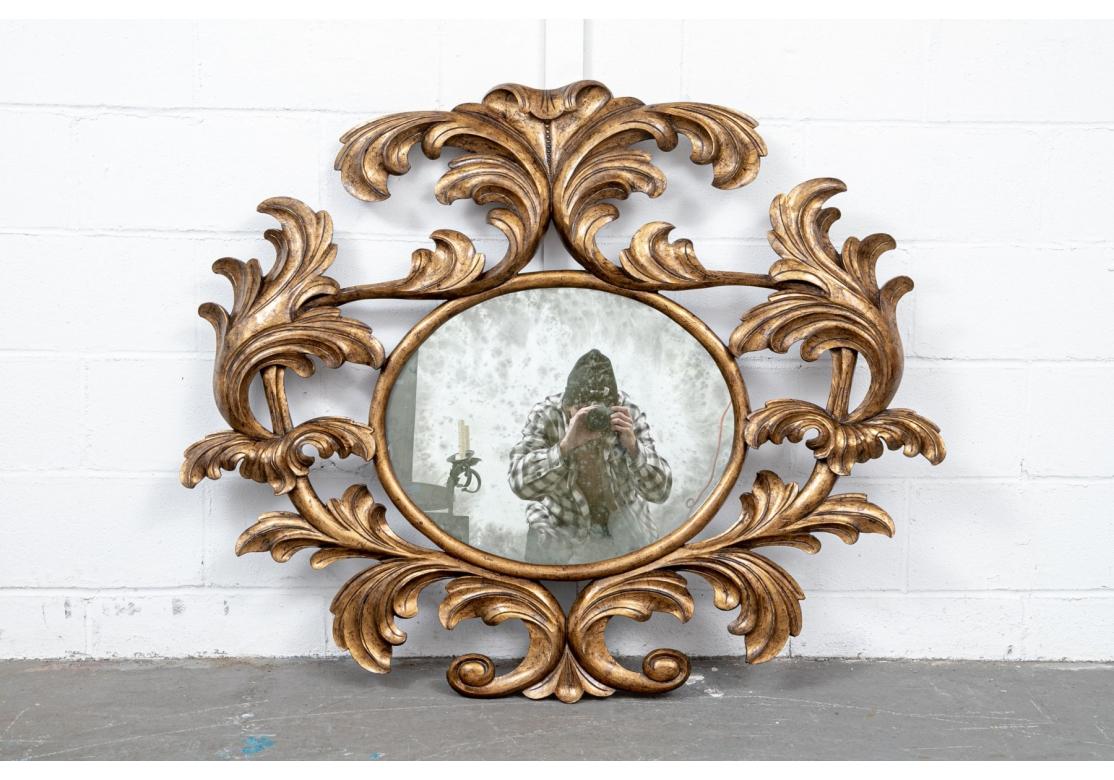 Fine Harrison & Gil Gild Scrolling Acanthus Leaf Mirror In Good Condition For Sale In Bridgeport, CT
