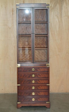 Feine Harrods Kennedy Militär Campaigner Hartholz Bücherregale Inc Kommode