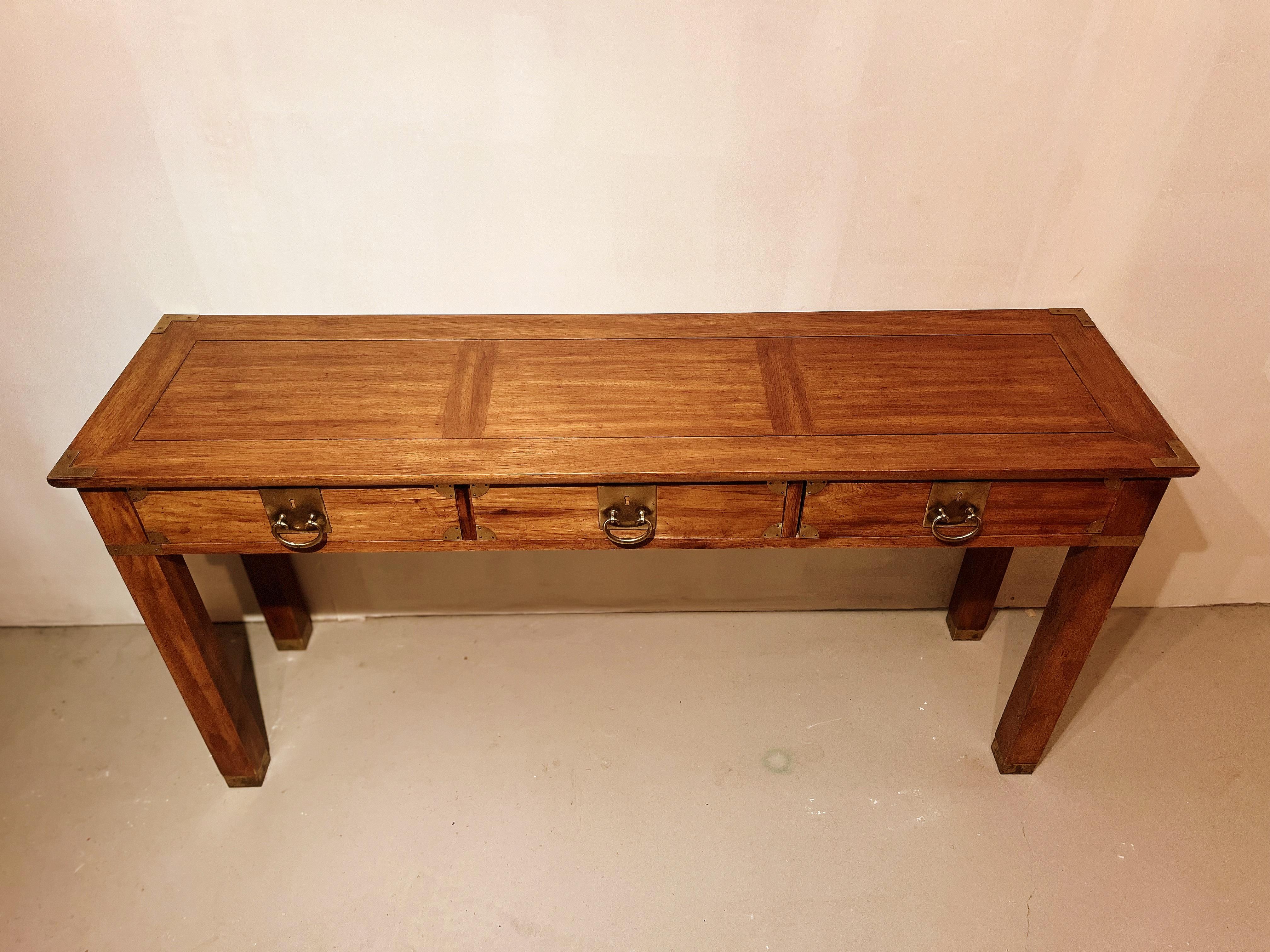 Fine Hekman Solid Maple Wood Console / Sofa Table For Sale 1