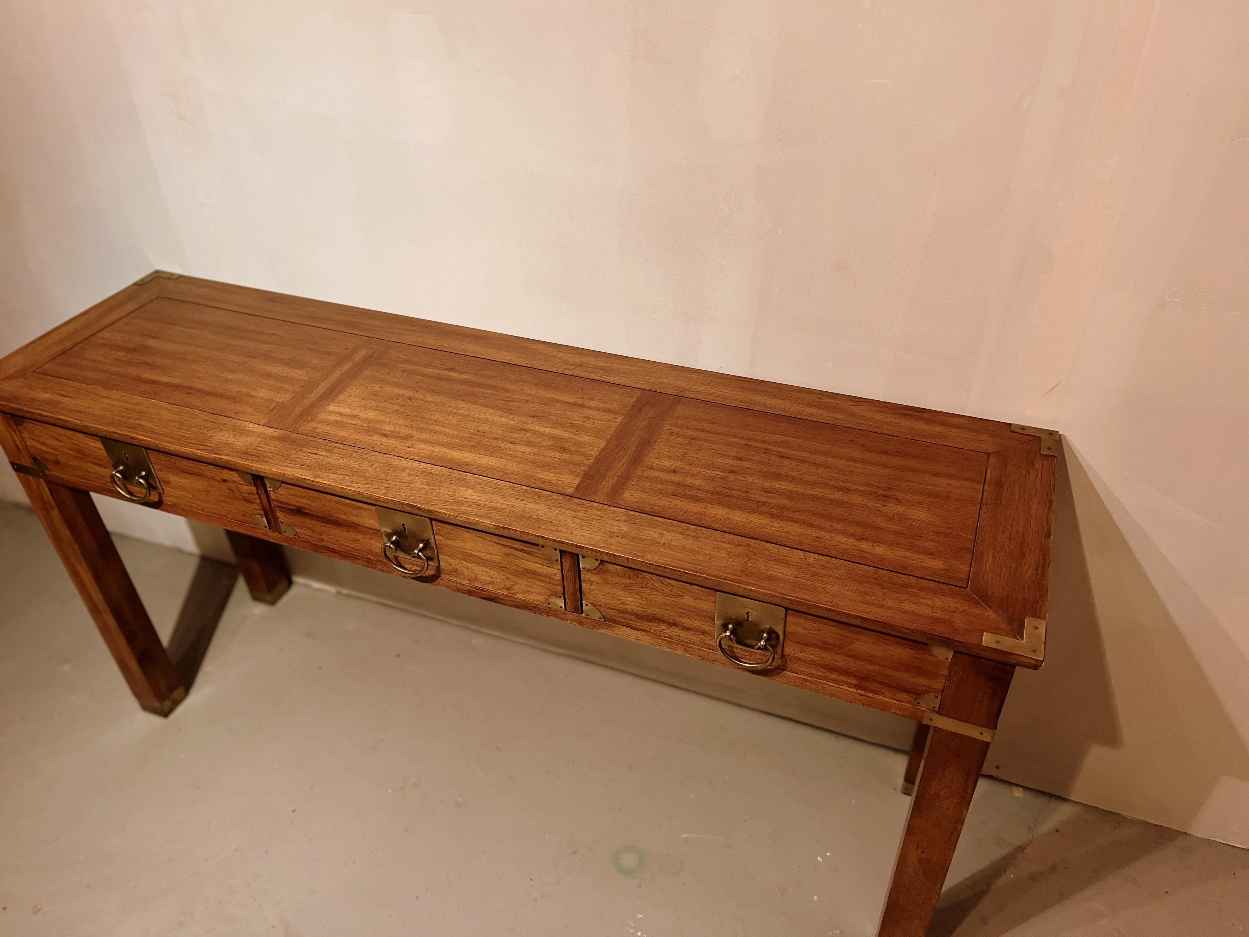 Fine Hekman Solid Maple Wood Console / Sofa Table For Sale 2