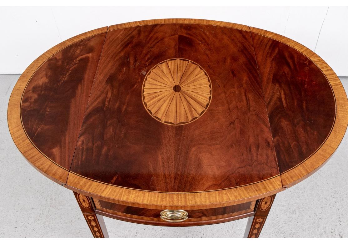 American Fine Hepplewhite Style Pembroke Table By Councill For Sale