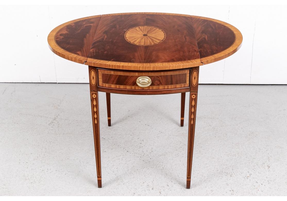Inlay Fine Hepplewhite Style Pembroke Table By Councill For Sale