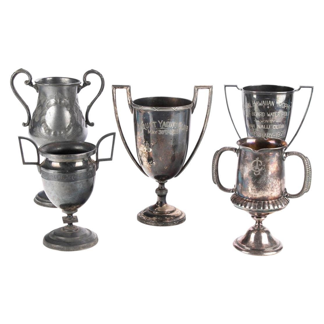 Fine Historical Group of 5 Antique Trophy Cups at 1stDibs