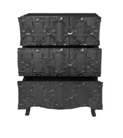 Fine Hmrd. Antq. Bronze Carved Chest of Drawers – Demi Semainier
