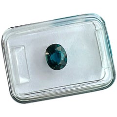 Fine IGI Certified 1.05ct Natural Australian Deep Blue Sapphire Oval Cut Gem