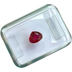 Fine IGI Certified Deep Purple Pink Red Ruby 0.89ct Pear Cut Rare Gemstone