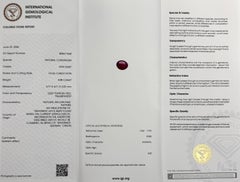 Fine IGI Certified Myanmar Burma Star Ruby Untreated 0.98ct Rare Gem