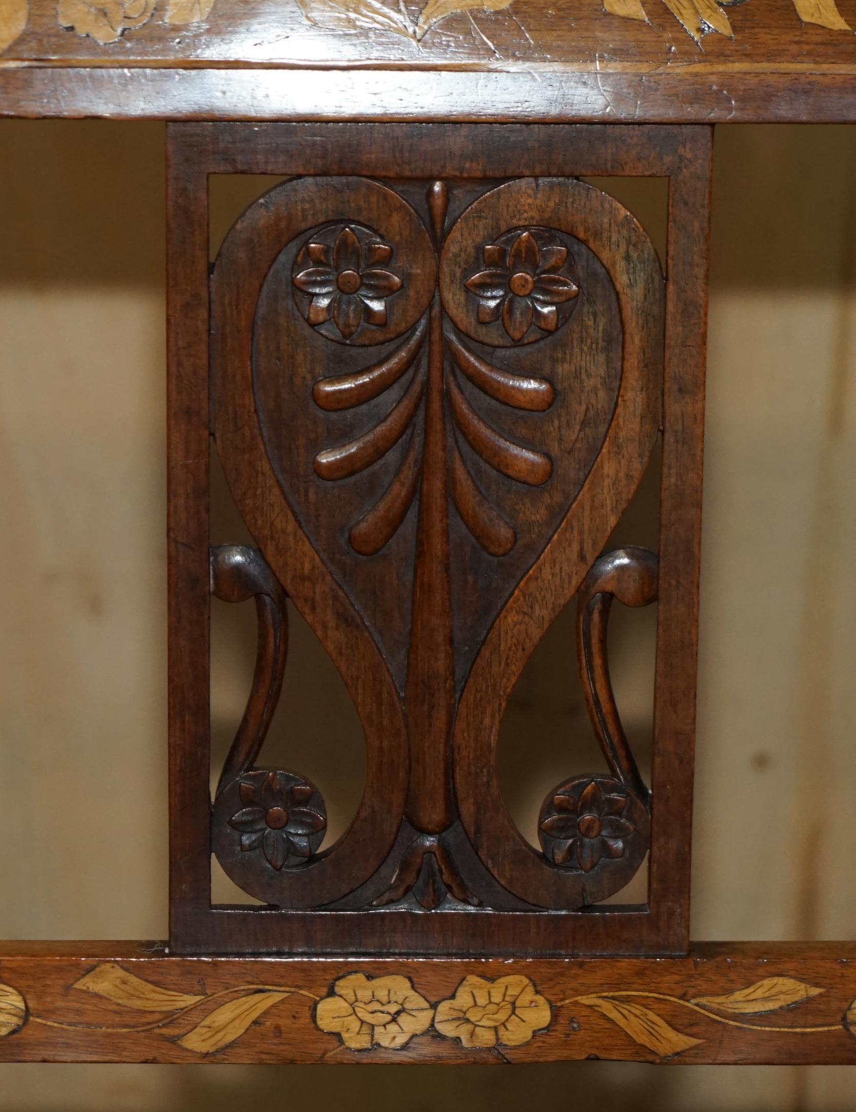 Danish FINE IMPORTANT RESTORED ANTiQUE DUTCH MARQUETRY CHESTERFIELD LEATHER DESK CHAIR For Sale