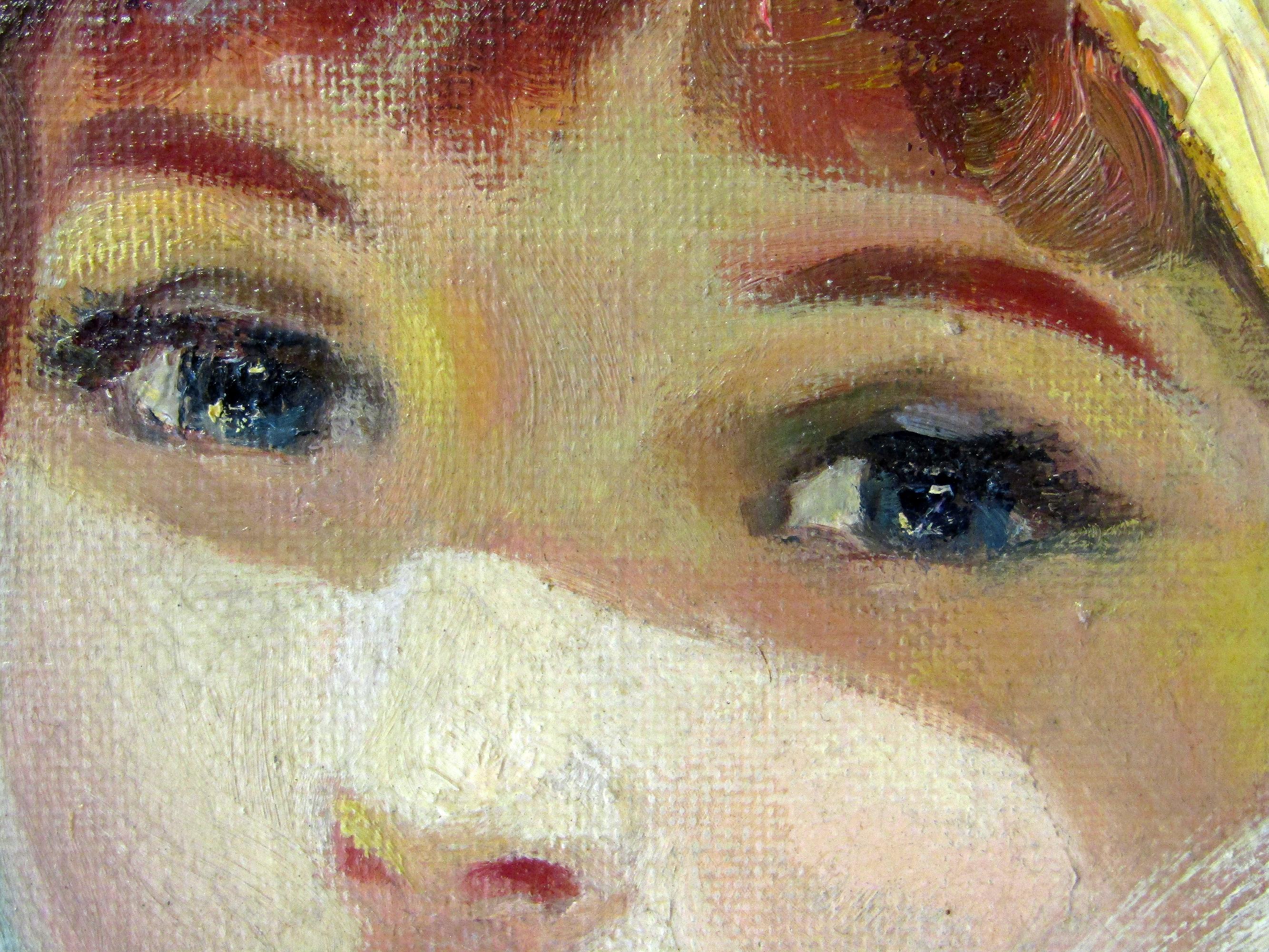British Fine Impressionist Oil On Canvas Society Lady by John Strevens (1902-1990) For Sale