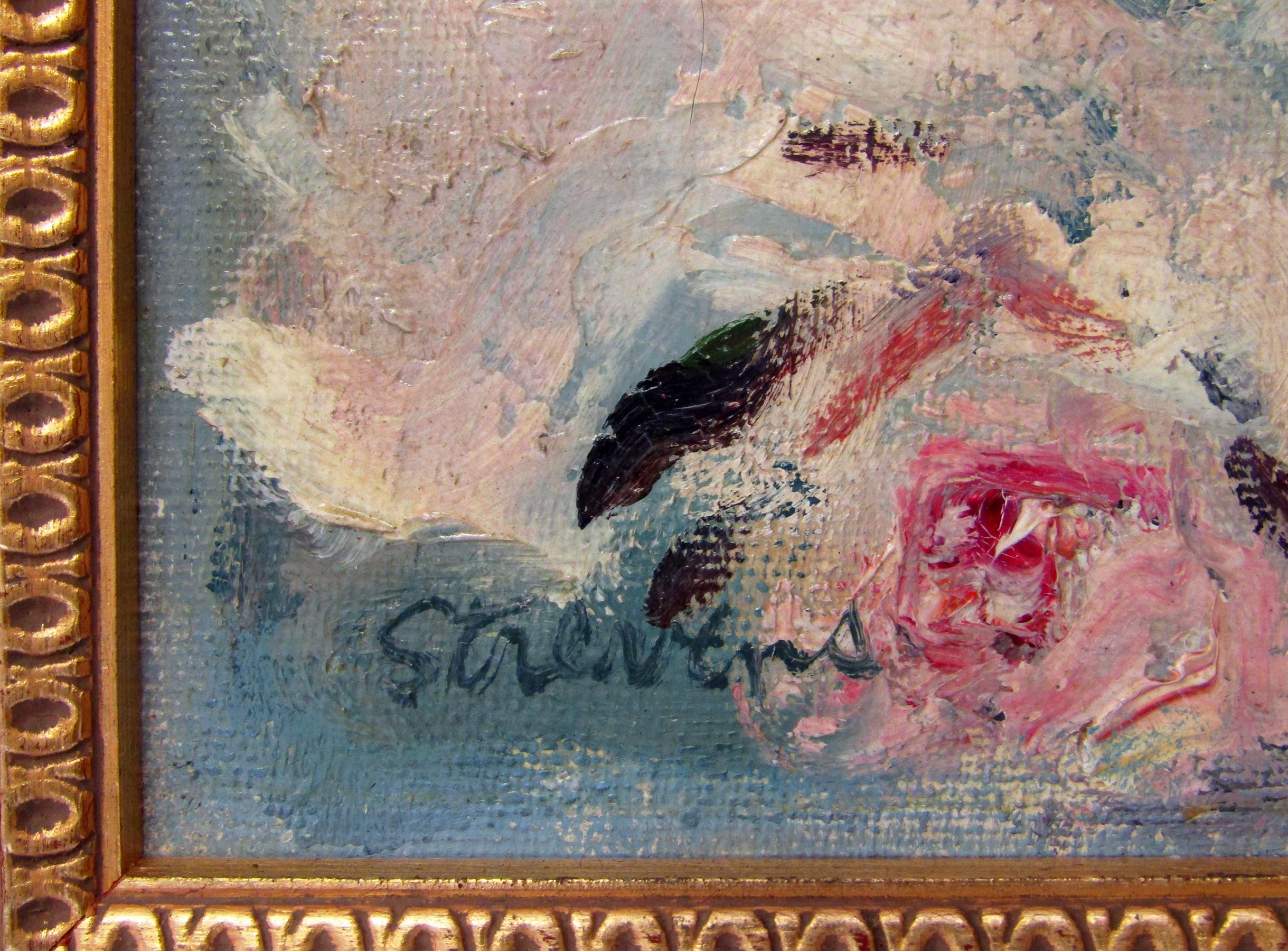 Oiled Fine Impressionist Oil On Canvas Society Lady by John Strevens (1902-1990) For Sale