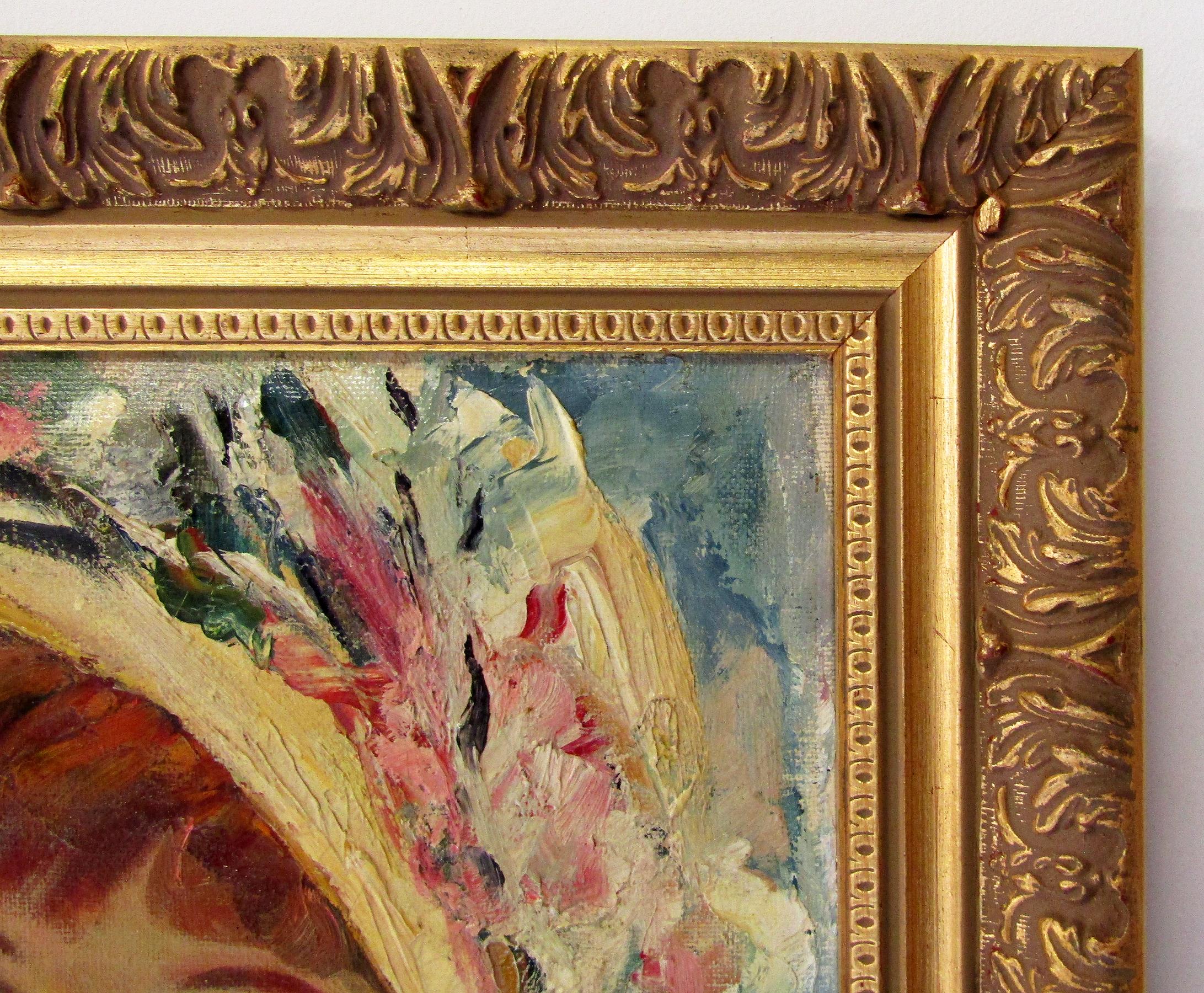 20th Century Fine Impressionist Oil On Canvas Society Lady by John Strevens (1902-1990) For Sale