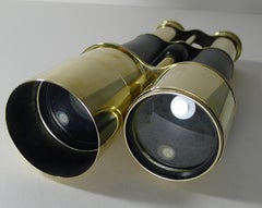 Fine Impressive WW1 Brass and Leather Binoculars c.1917