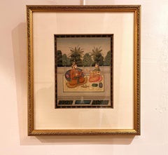 Framede Fine Indian Court Painting Conservation Framed