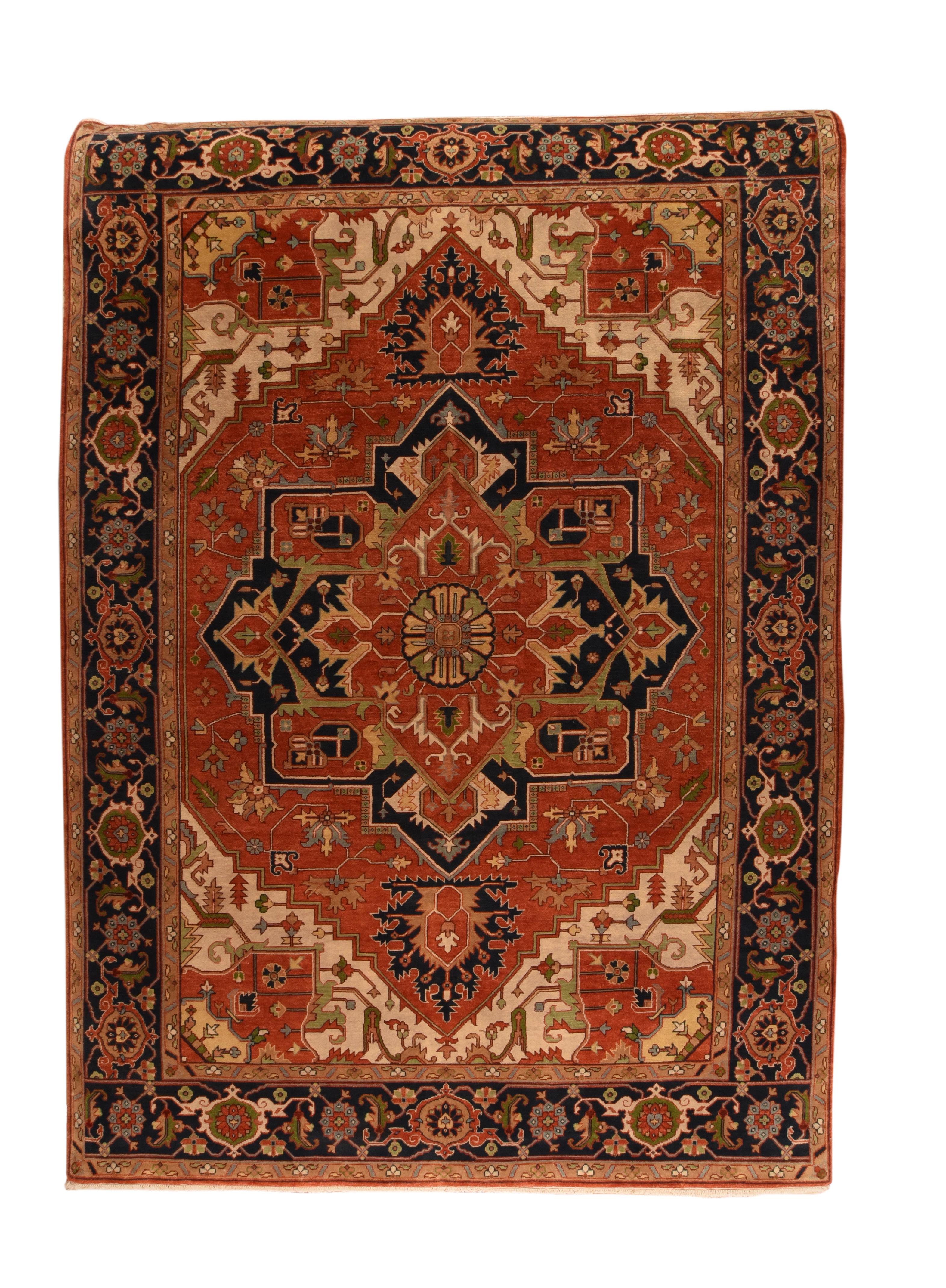 Indian Extremely Fine Vintage Persian Isfahan Area Rug, Hand Knotted