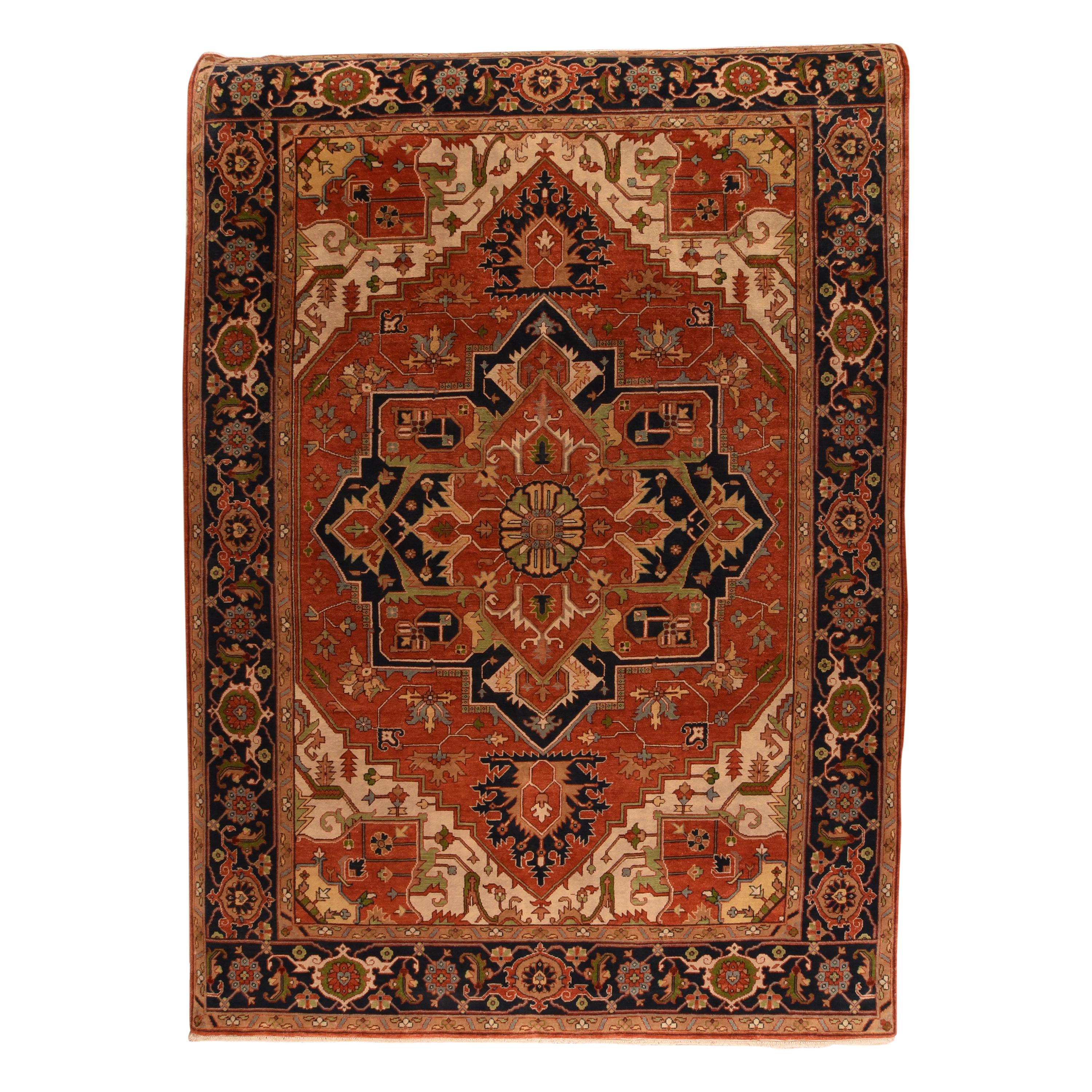 Extremely Fine Vintage Persian Isfahan Area Rug, Hand Knotted