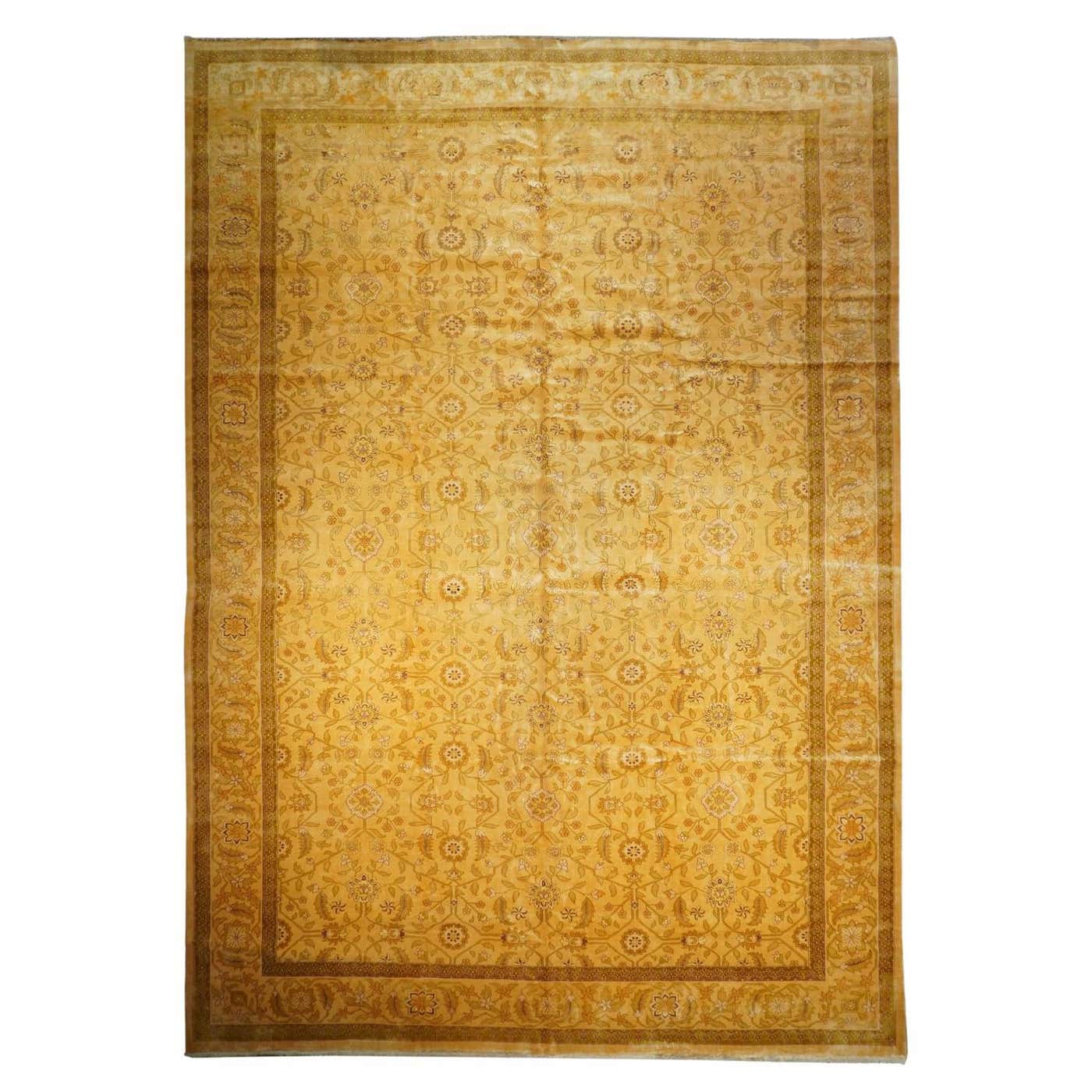 Fine Indo Tabriz Persian Design Indian Rug, Hand Knotted 11' x 17' For ...