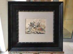 Fine Ink Drawing by Francesco Casanova, Warscene, 1750-1760